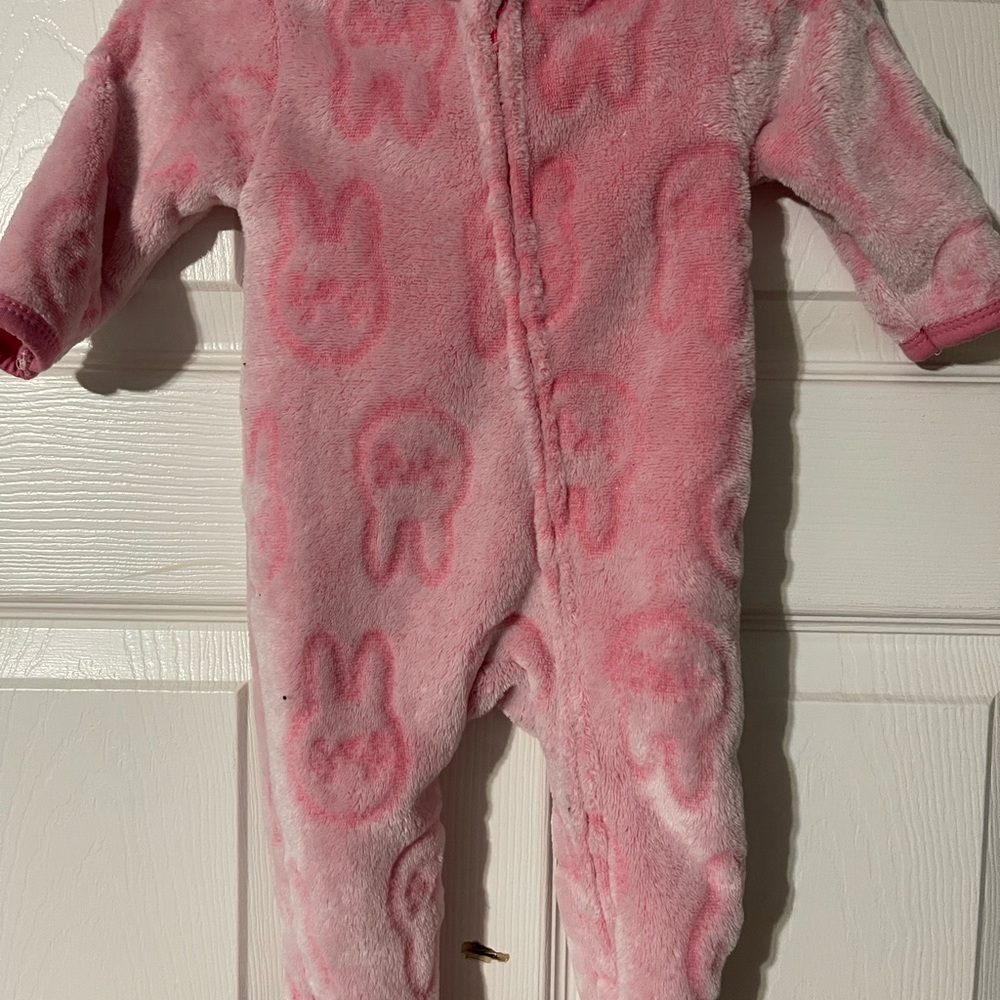 Adorable Pink Bunny Kids Footie